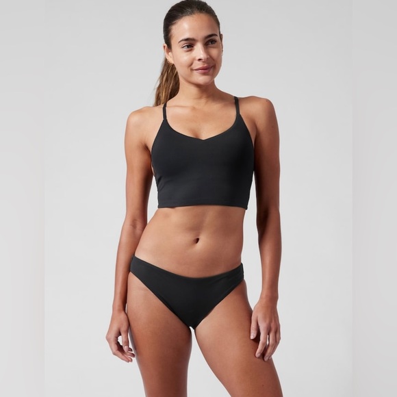 Athleta Swim Nwtathleta Black Ventura Crop Bikini Top Ac Small